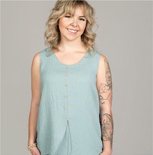 Sleeveless Top With Overlay