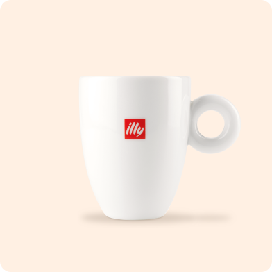 Illy Coffee Mug with Illy Branding on it
