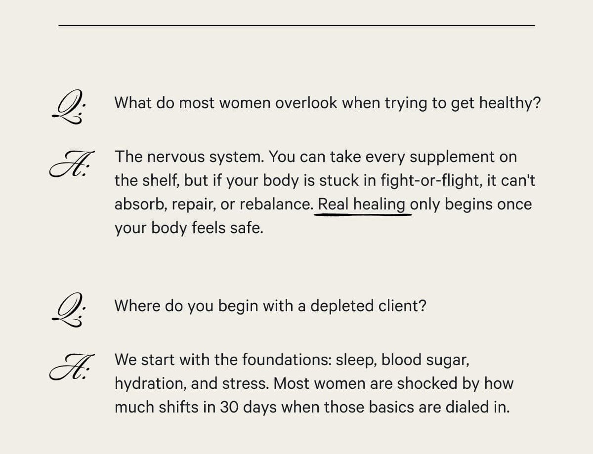 Q: What do most women overlook when trying to get healthy?