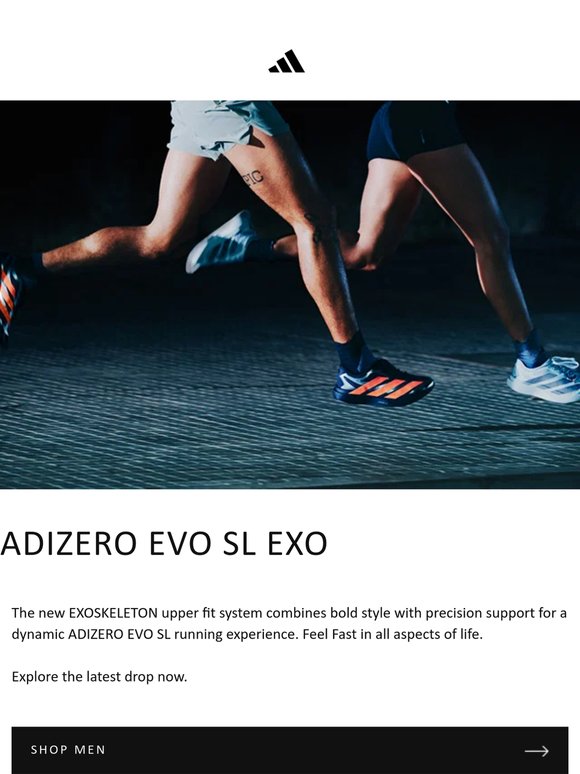 Feel fast in the new ADIZERO EVO SL EXO /// Ressens la vitesse avec la nouvelle ADIZERO EVO SL EXO