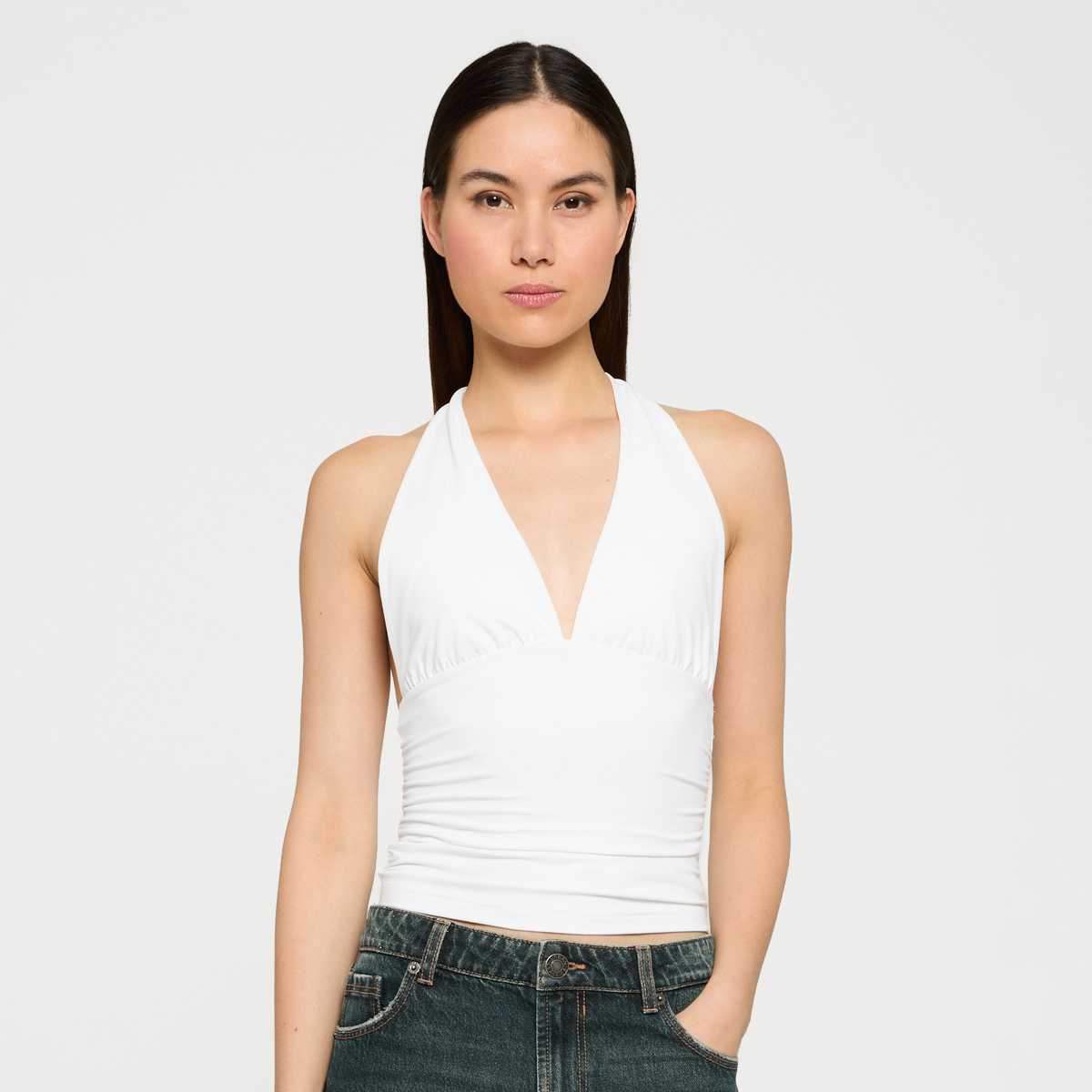 Ladies Polyamide Jersey Neckholder Top
