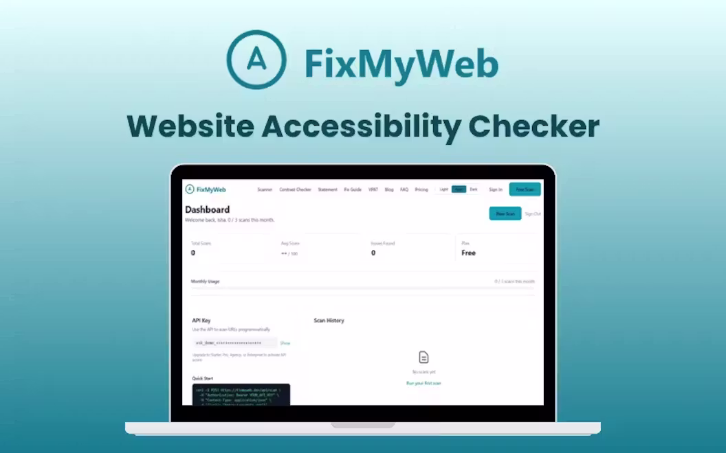 FixMyWeb – Scan & Fix Website Accessibility Issues Instantly | Lifetime Access
