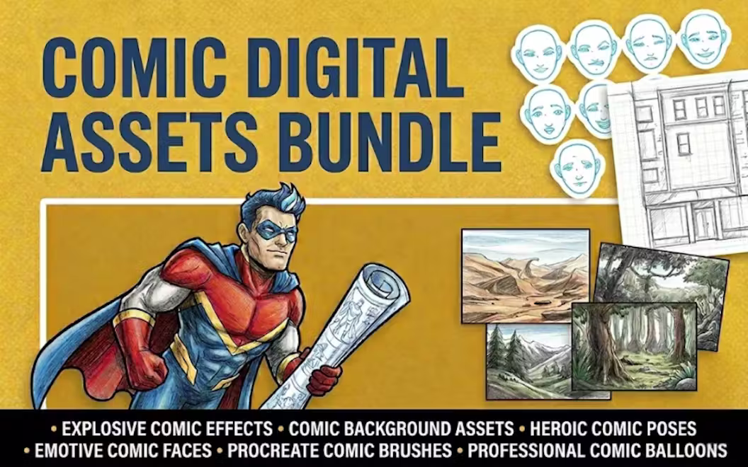 Comic Digital Assets Bundle | Extended License