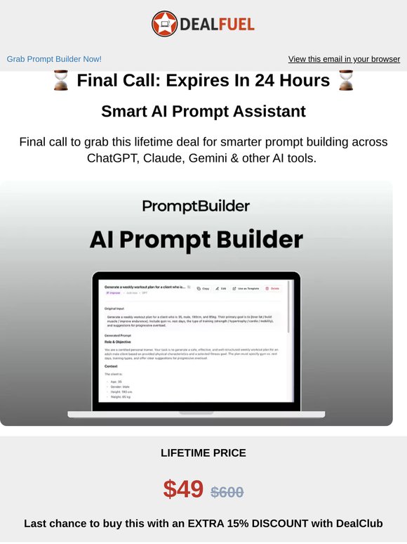 ⏳ LAST 24HRS To Upgrade Your Prompts
