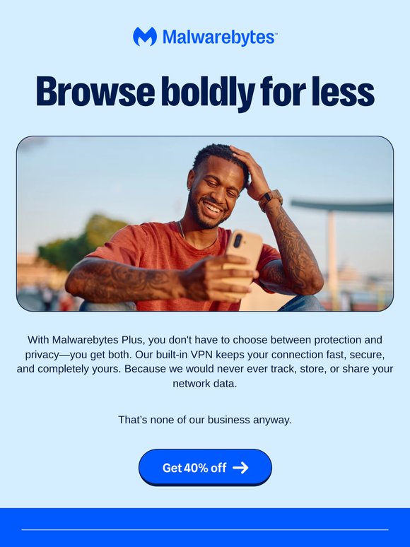 Last chance to save 40%