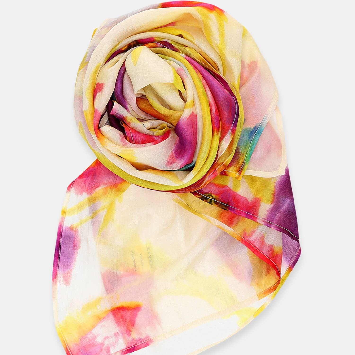 Multicolor bloemenprint sjaal