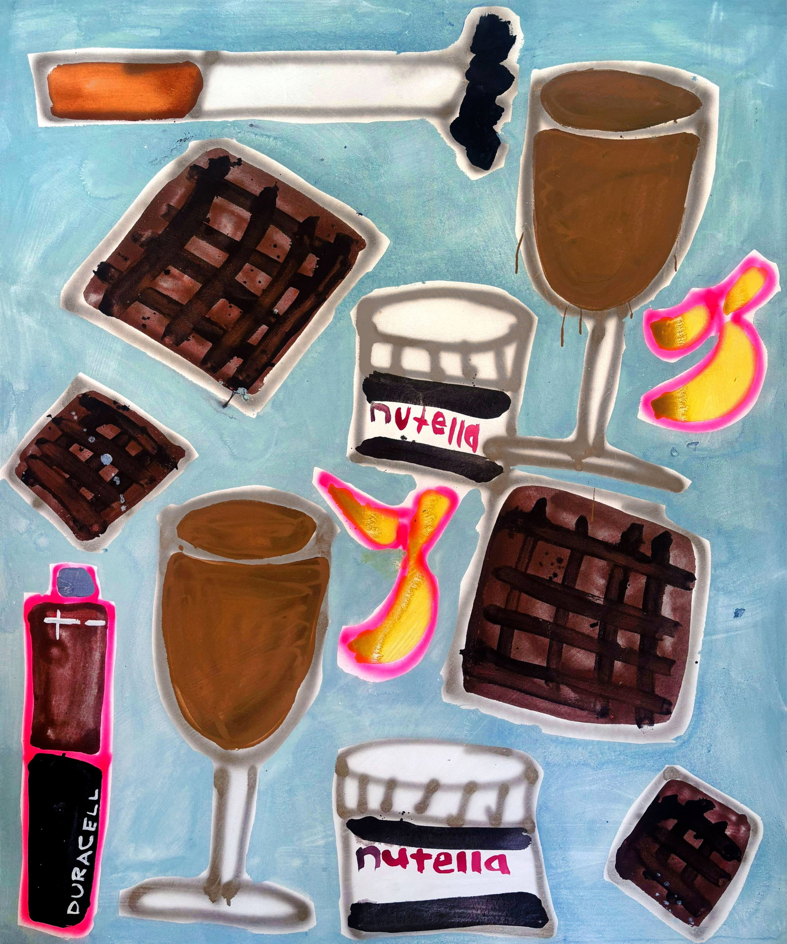 Katherine Bernhardt, Nutella, 2016