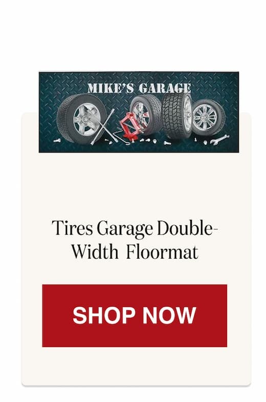 Tires Garage Double-Width Floormat [Click here to Shop Now]