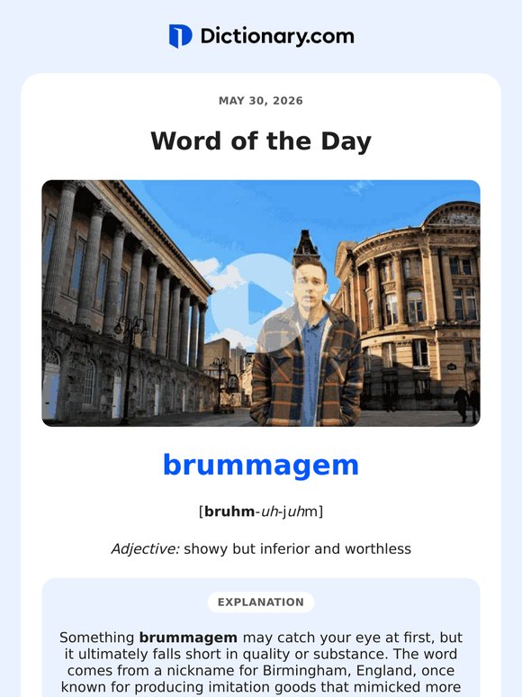 The Cheap Thrill of "Brummagem"
