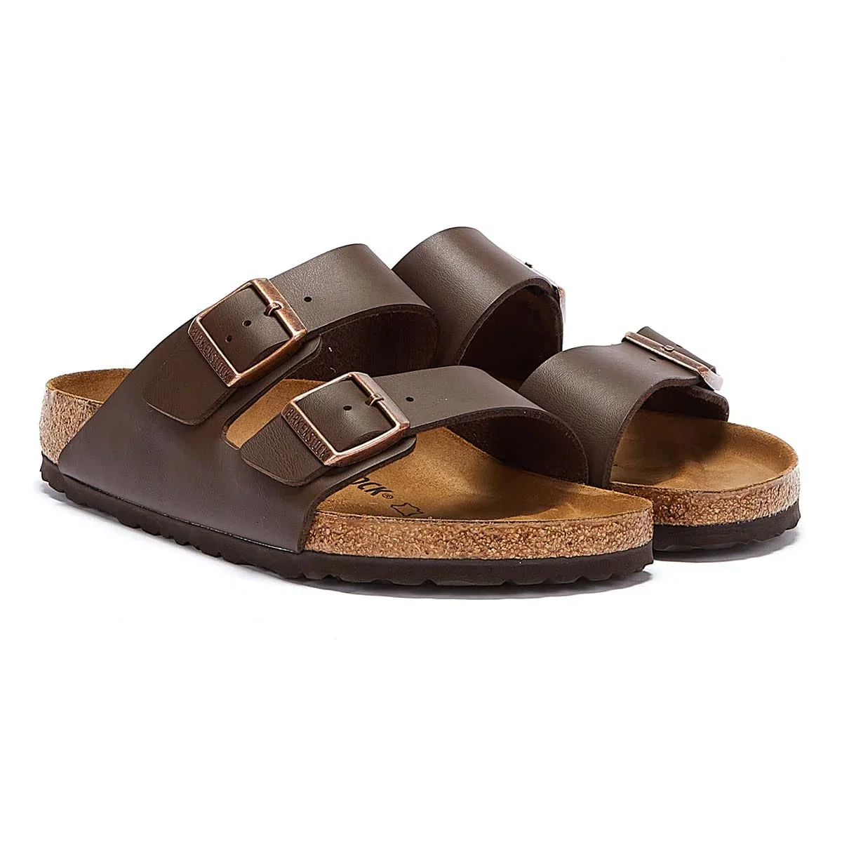 Image of Birkenstock Arizona Birko-Flor Womens Brown Regular Sandals