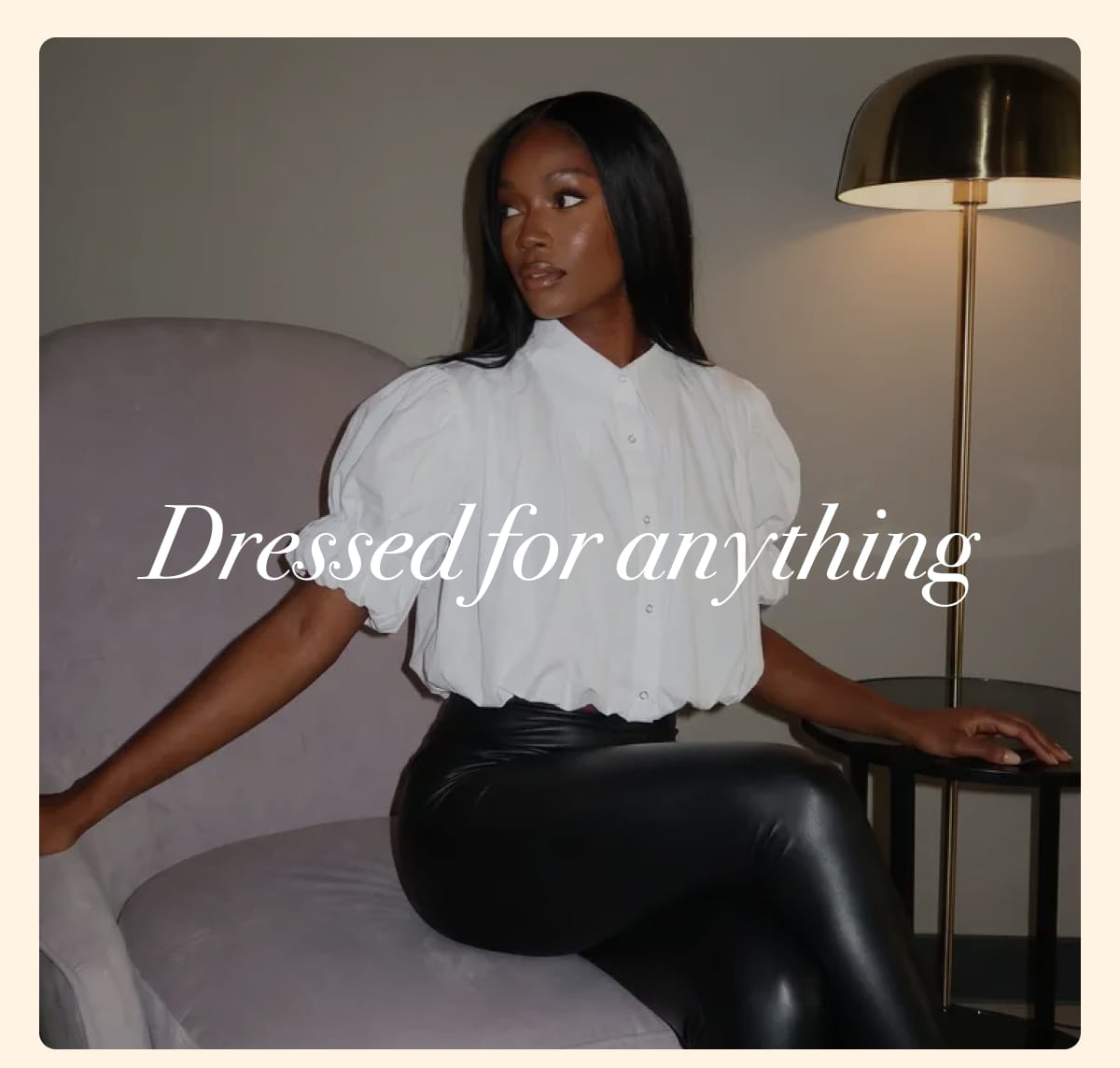Dressed for anything - Shop Puff Sleeve Button Front Cropped Bubble Hem Shirt