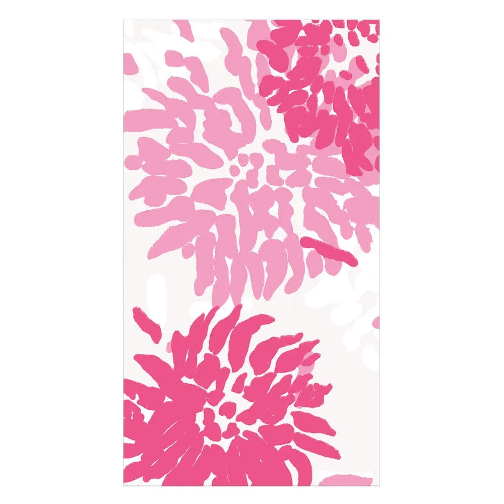 Image of Chrysanthemum Raspberry Guest Towel - package of 15