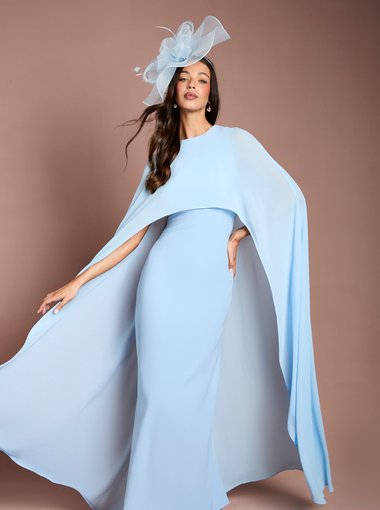 Cape Sleeve Maxi Dress