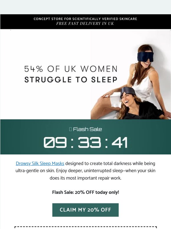 ⚡20% Off Drowsy Silk Sleep Masks