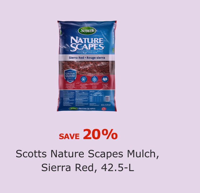 Save 20%. Scotts Nature Scapes Mulch, Sierra Red, 42.5-L.