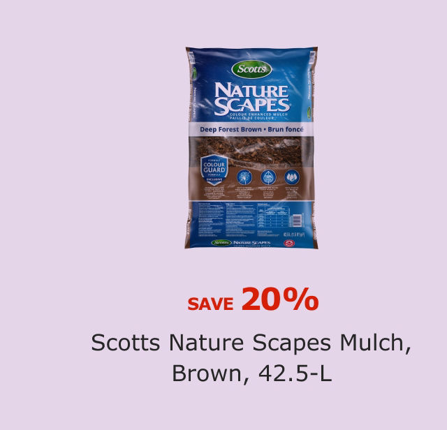 Save 20%. Scotts Nature Scapes Mulch, Brown, 42.5-L.
