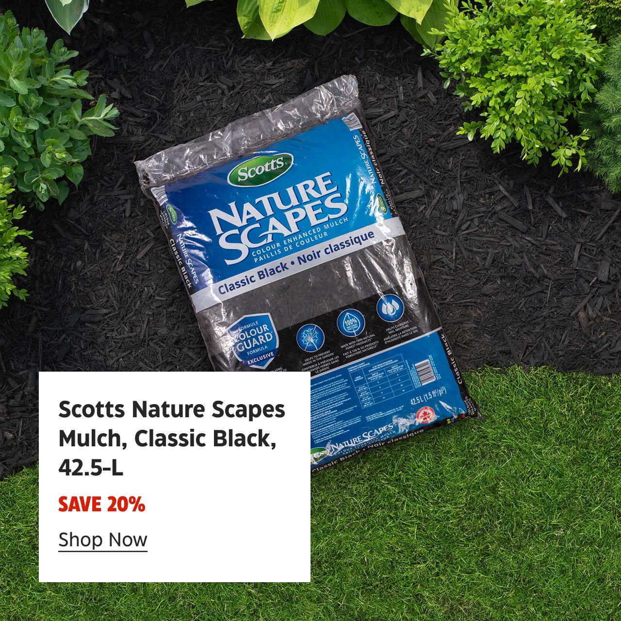 Scotts Nature Scapes Mulch, Classic Black, 42.5-L. Save 20%. Shop Now.