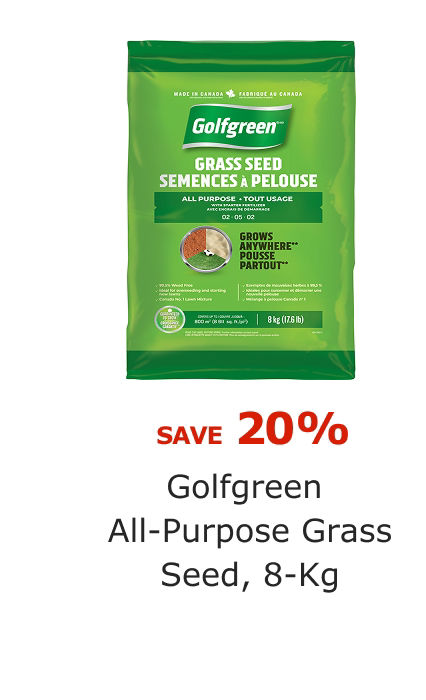 Save 20%. Golfgreen All-Purpose Grass Seed, 8-Kg.