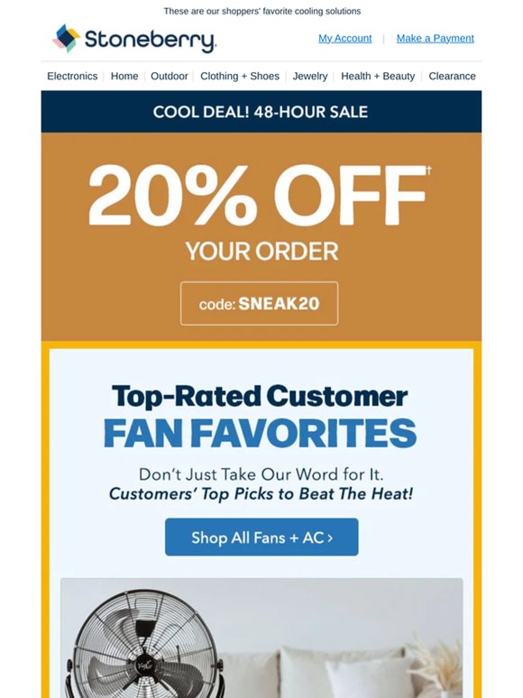 Fans That'll Blow You Away + 20% Off