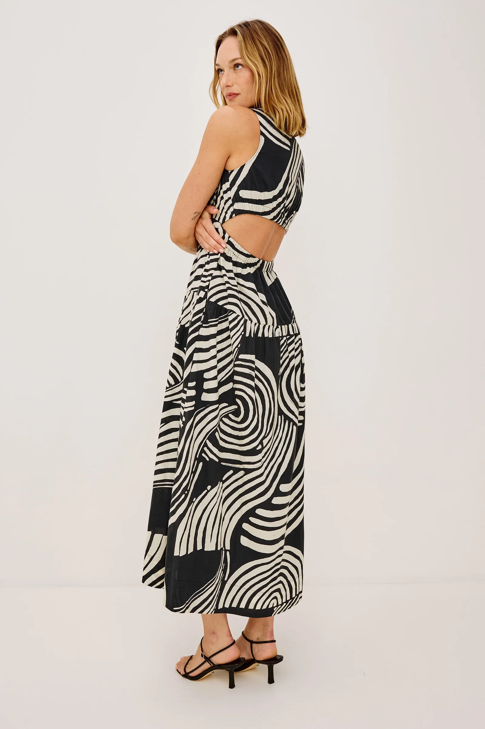 Image of GENEVIEVE DRESS - ONYX WAVES