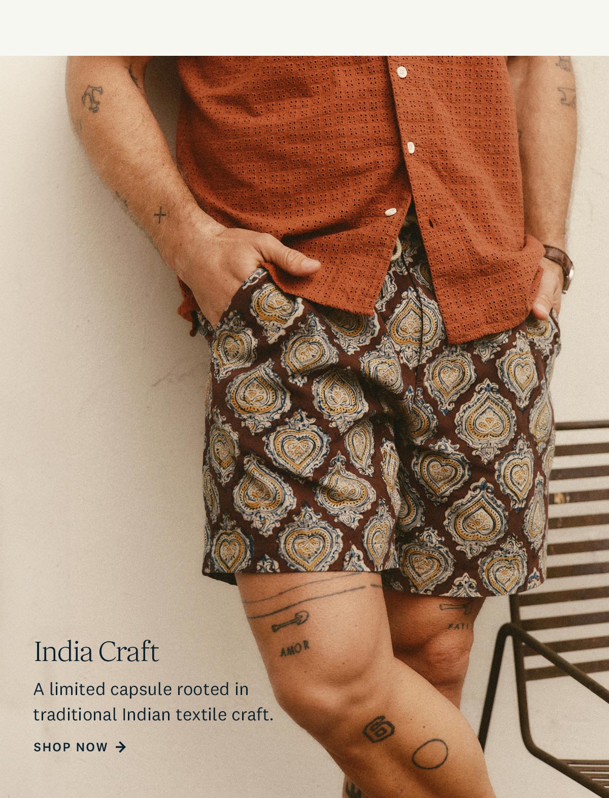 India Craft. A limited capsule rooted in traditional Indian texture craft. Shop Now. 