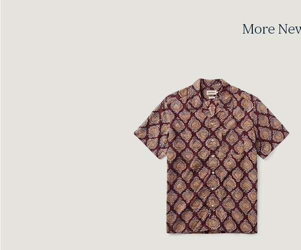 The Hawthorne Shirt in Sangria Block Print
