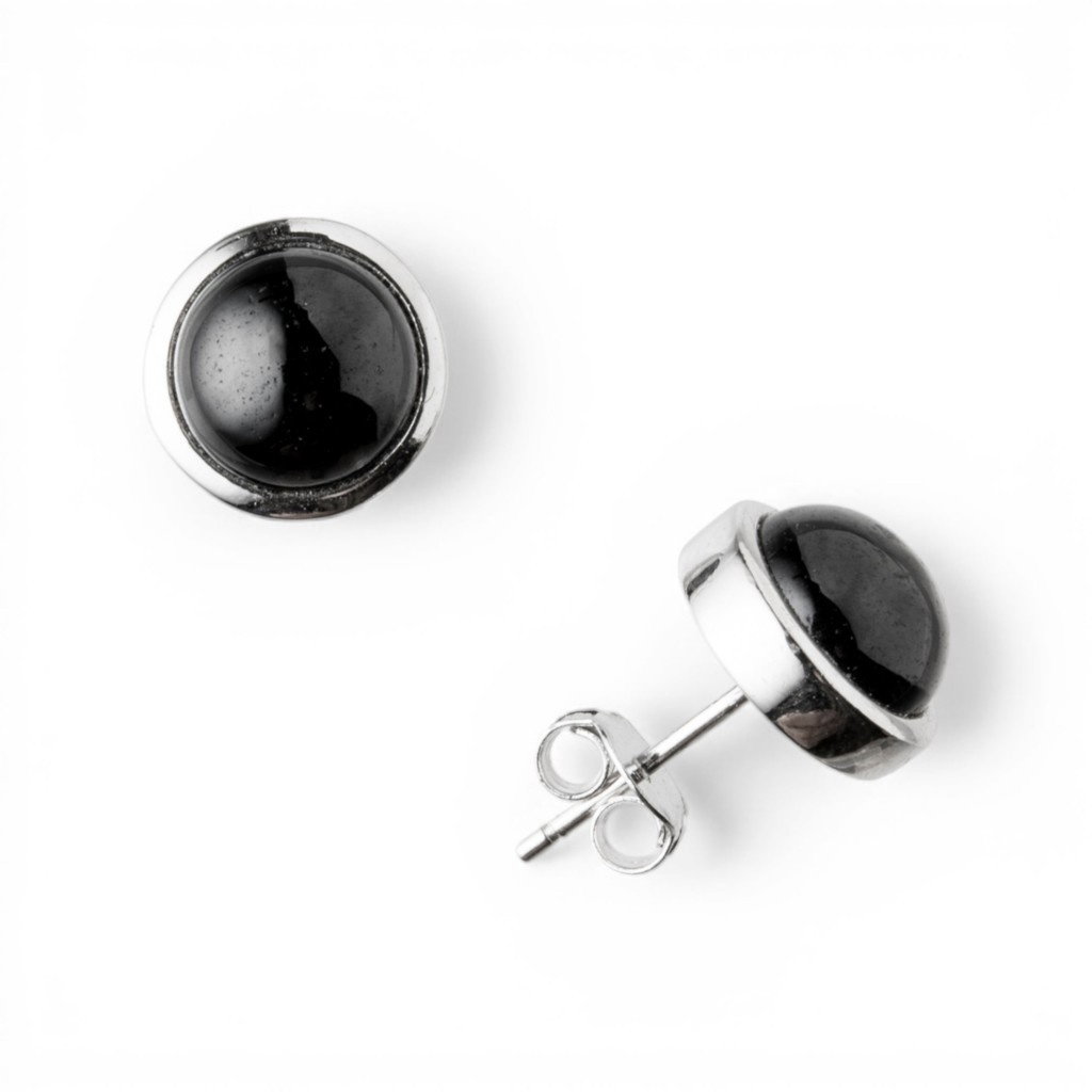 Orecchini di Onice Nera e Ag 925