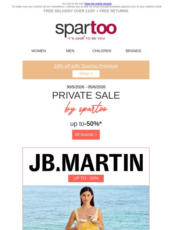 ⏳ 7 days of madness! Up to 50% off Dream in Green, JB Martin, Crocs, Skechers and Castaner with free delivery
