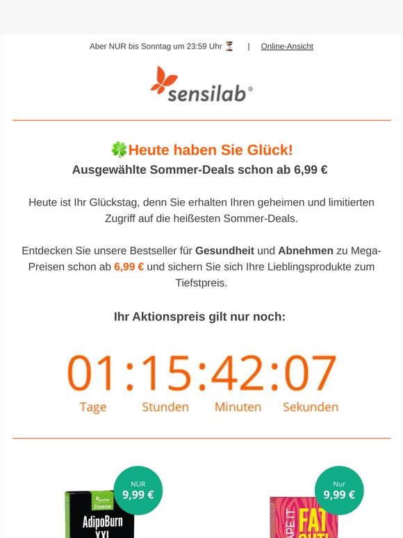 Nur für Sie: Tiefstpreise ab 6,99 € 😍