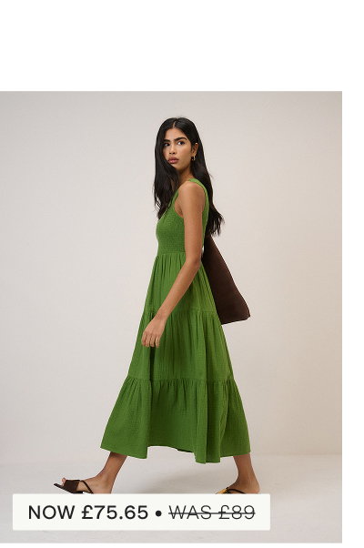 Green Sleeveless Charlie Midi Dress