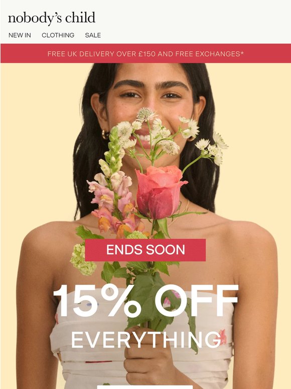 15% off the pieces in demand