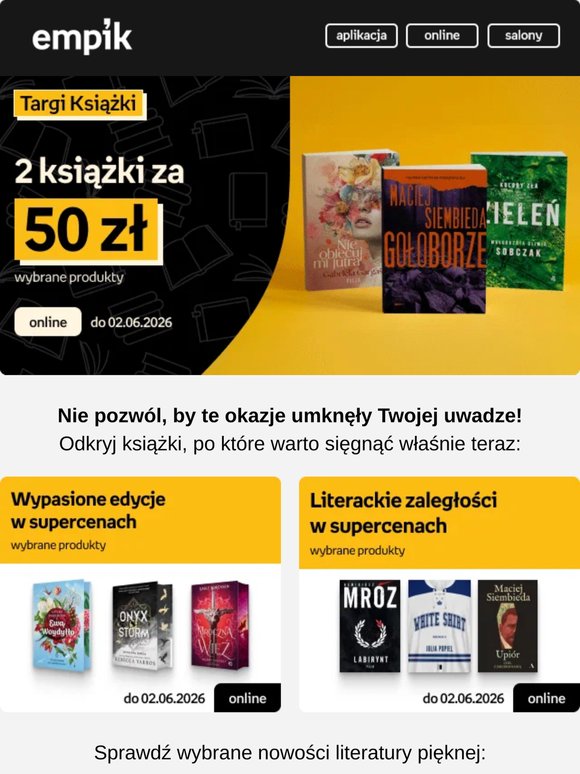 📖 2 książki od 40 zł, 2 książki dziecięce od 30 zł! Tylko do wtorku! Skorzystaj z targowych okazji