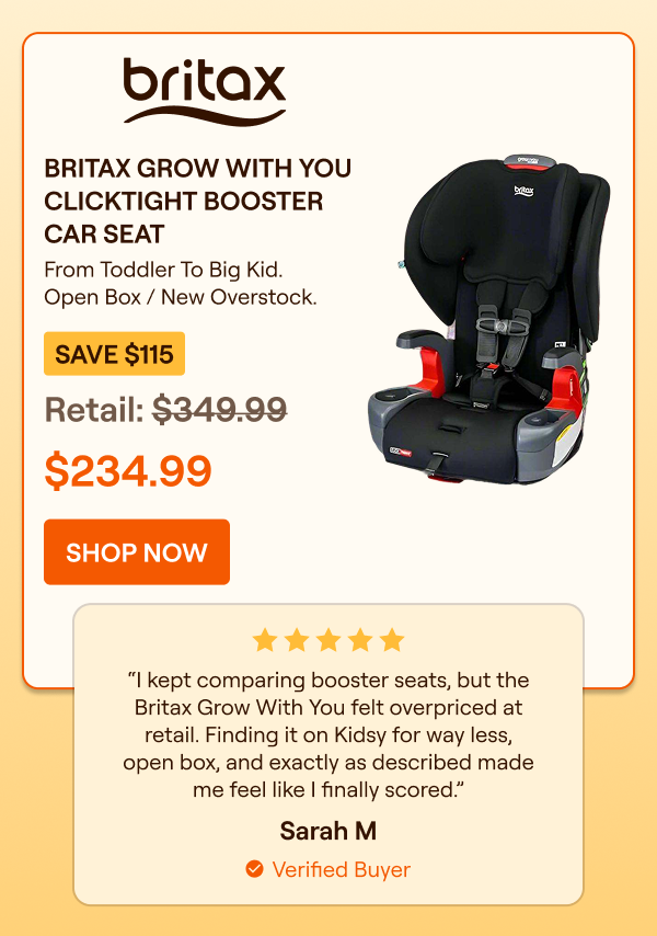 New Britax Grow With You ClickTight Booster Car Seat (Black)