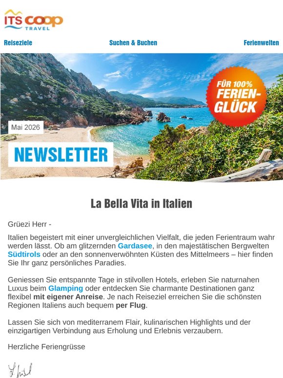 Finden Sie Ihre Lieblingsorte in Italien