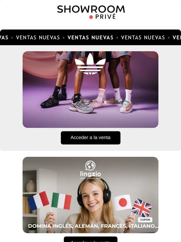 Hola —: ADIDAS, ALVARO MORENO, CLARKS y 18 ventas más ya en línea