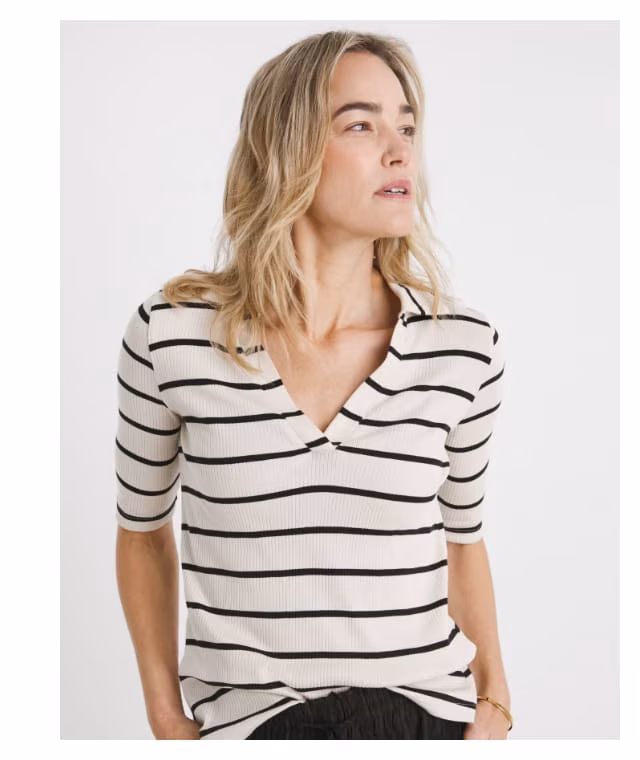Pure Cotton Collared Top