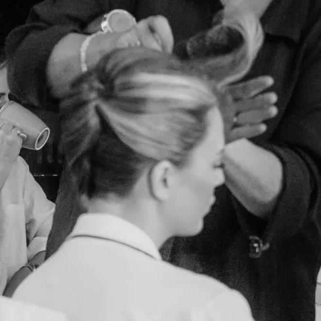 Image of bride with up do hairstyle