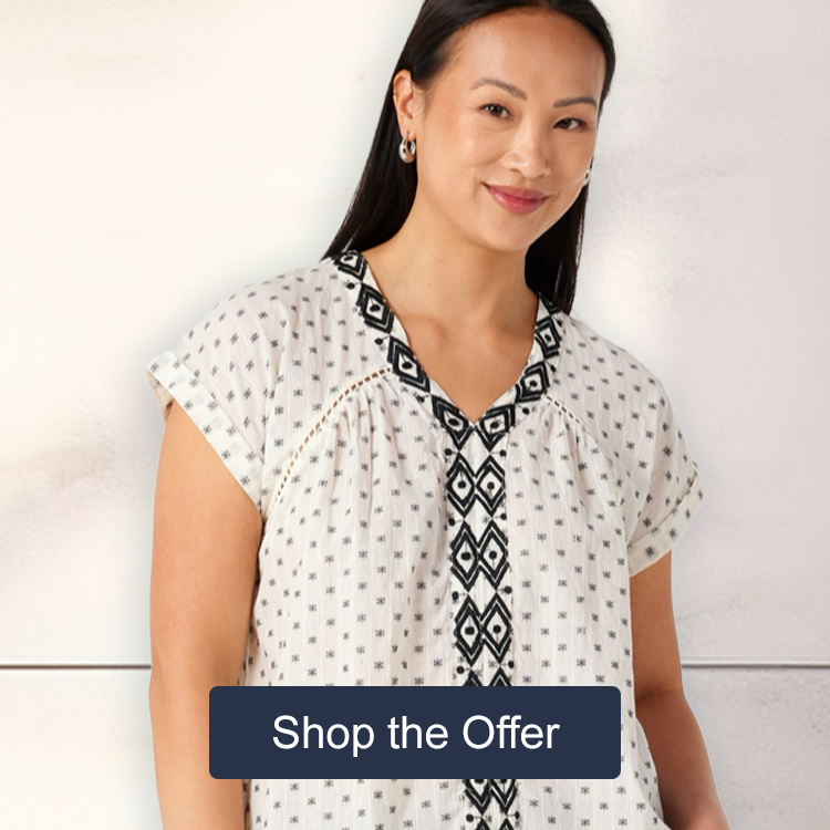 Izabel London Embroidered Cotton Top  