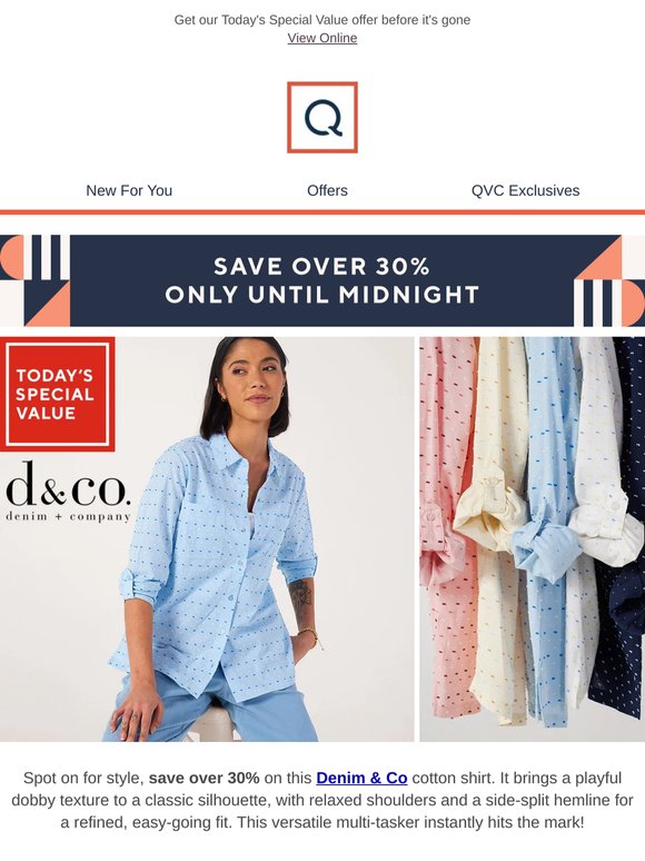 6 hours left: save over 30% on this Denim & Co. shirt