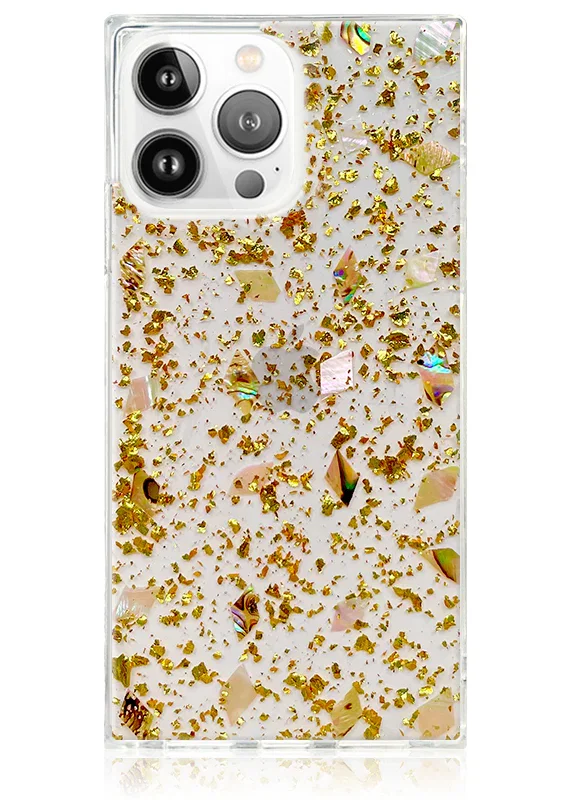 Image of SQUARE® Shell and Gold Flake Case