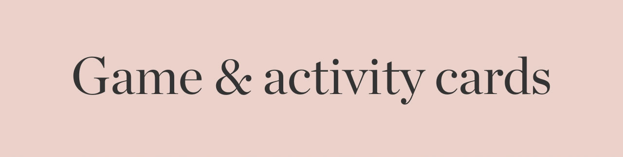 Game & Activity Cards