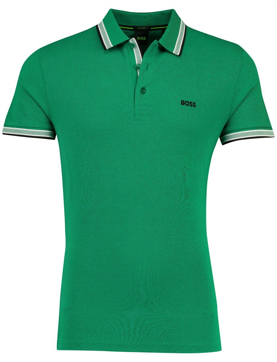 Korte mouw polo BOSS Green Paddy groen regular fit