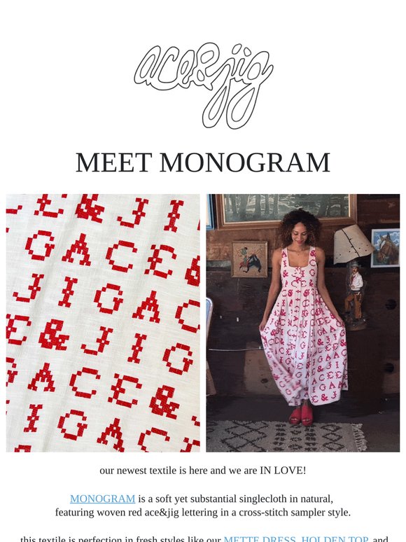 💌 MEET MONOGRAM 💌 our first-ever typography textile!