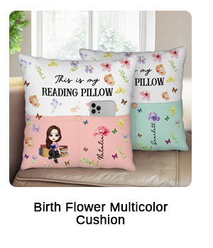 Birth Flower Multicolor Cushion