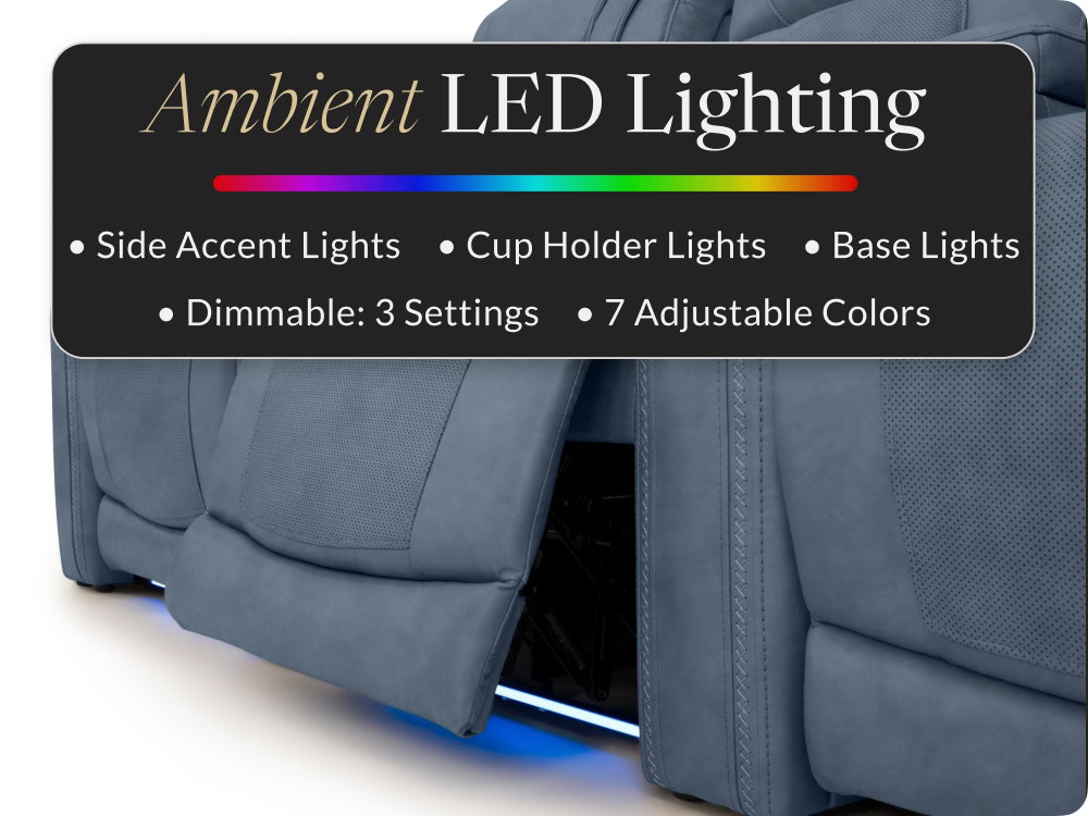 Smokey Blue Home Theater Seats