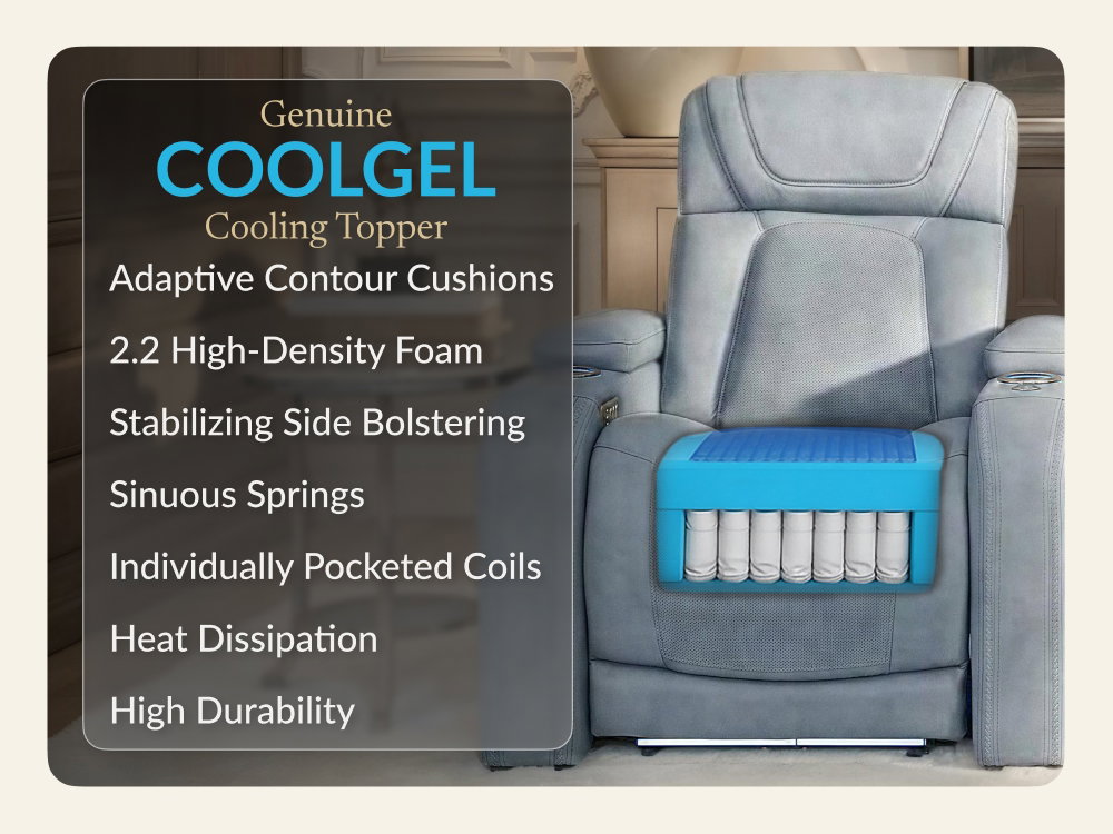 Smokey Blue Home Theater Seats