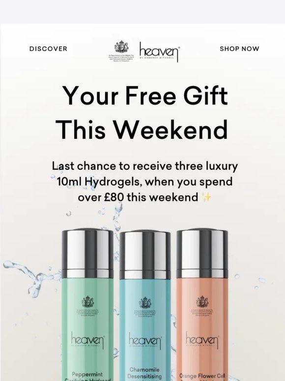 Last Chance To Receive Three Luxury Hydrogel Minis 💧