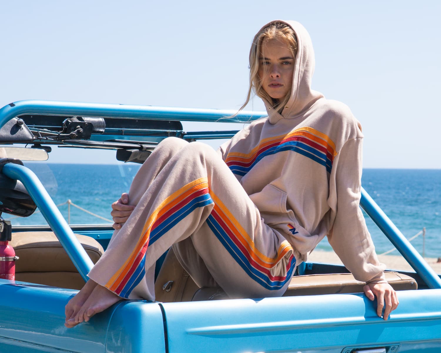 5 STRIPE PULLOVER CHARCOAL