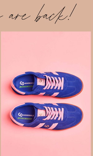 /goodsole 2001 parallel suede sneaker cobaltpink