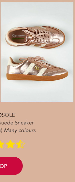 /goodsole 2001 parallel suede sneaker rosegold
